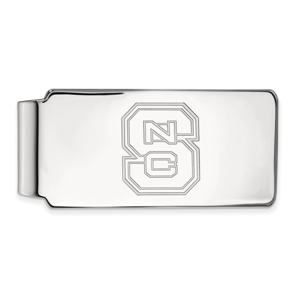 10k White Gold North Carolina Logo Money Clip, Item M9672 by The Black Bow Jewelry Co.