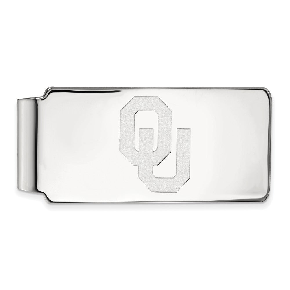 10k White Gold University of Oklahoma Money Clip, Item M9690 by The Black Bow Jewelry Co.