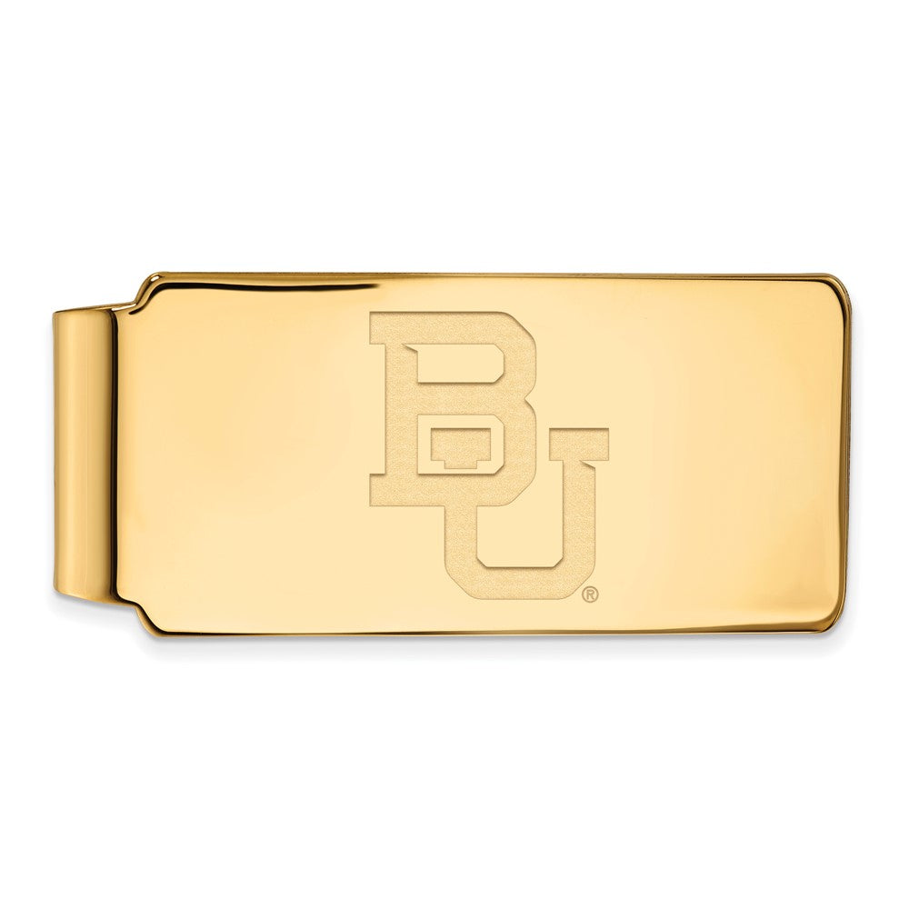 10k Yellow Gold Baylor U Money Clip, Item M9742 by The Black Bow Jewelry Co.