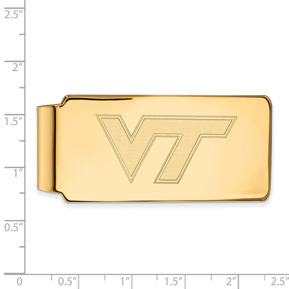 Alternate view of the 10k Yellow Gold Virginia Tech Money Clip by The Black Bow Jewelry Co.