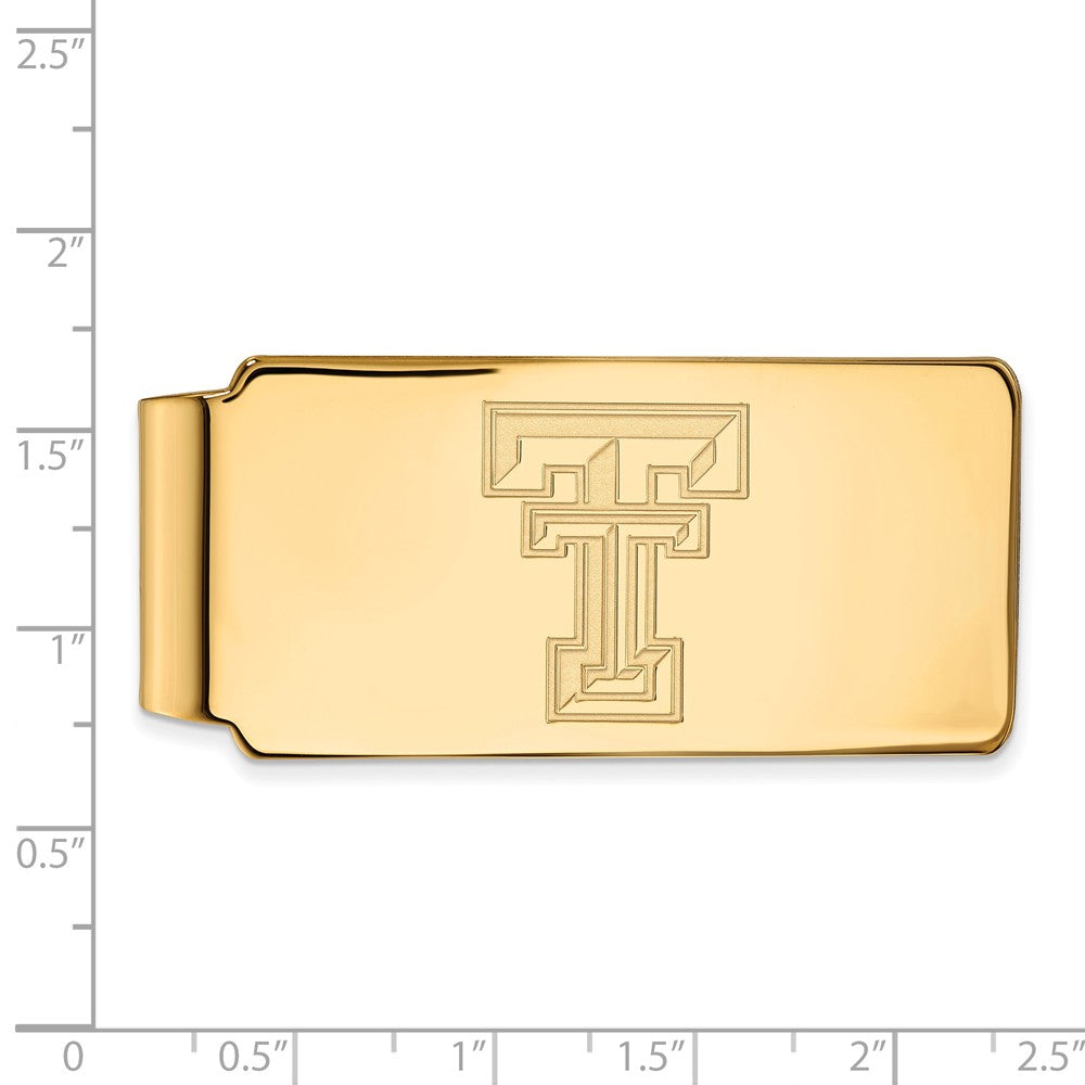 Alternate view of the 10k Yellow Gold Texas Tech U Money Clip by The Black Bow Jewelry Co.