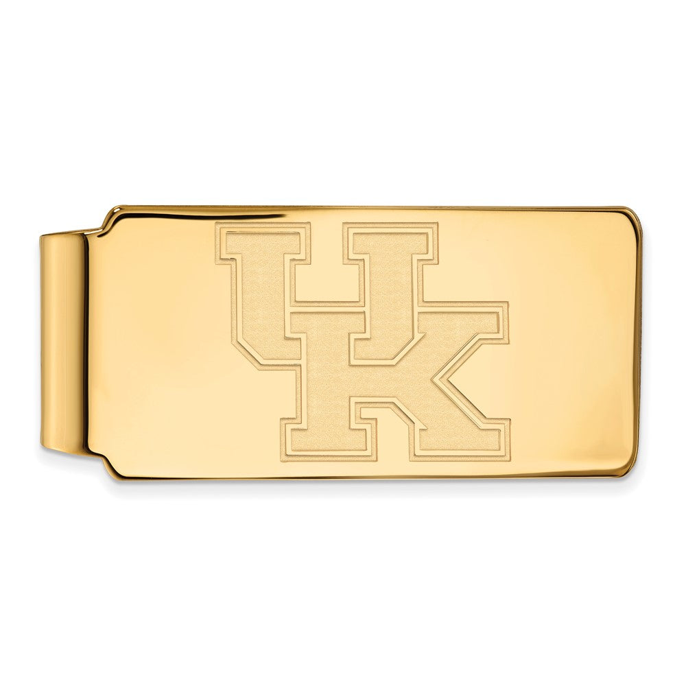 10k Yellow Gold U of Kentucky Logo Money Clip, Item M9800 by The Black Bow Jewelry Co.