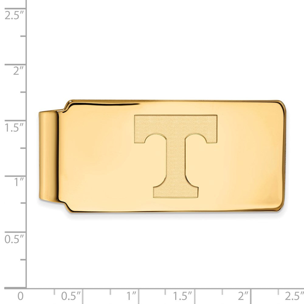 Alternate view of the 10k Yellow Gold U of Tennessee Money Clip by The Black Bow Jewelry Co.