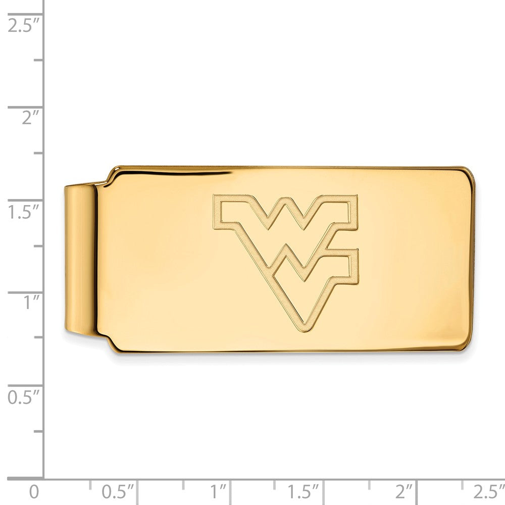 Alternate view of the 10k Yellow Gold West Virginia U Money Clip by The Black Bow Jewelry Co.