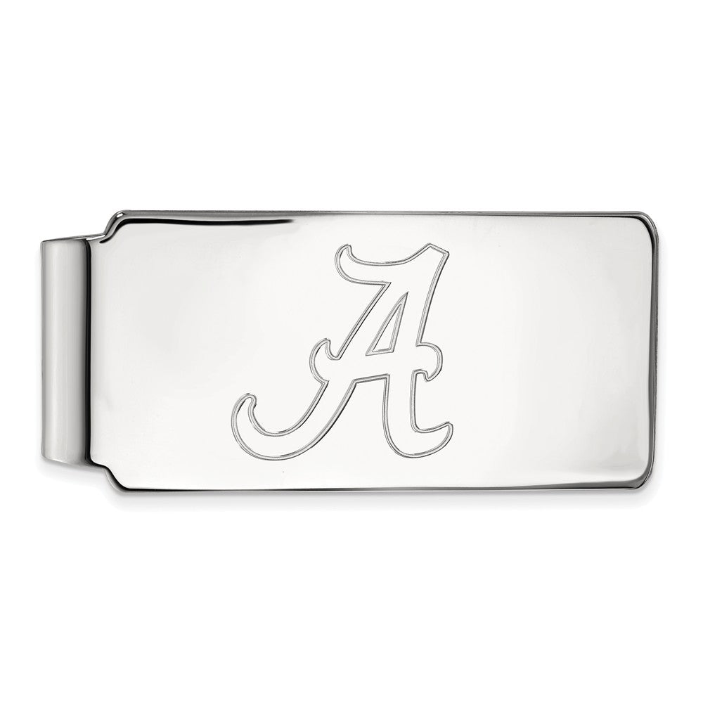 14k White Gold U of Alabama Money Clip, Item M9915 by The Black Bow Jewelry Co.