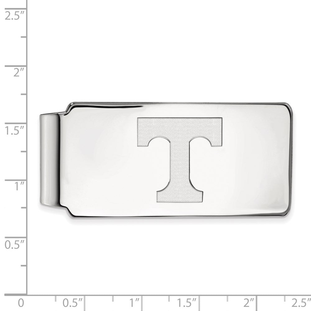 Alternate view of the 14k White Gold U of Tennessee Money Clip by The Black Bow Jewelry Co.