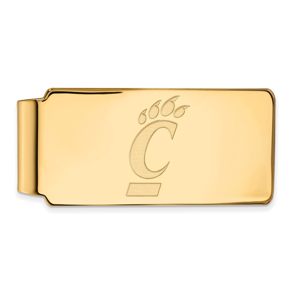 14k Yellow Gold U of Cincinnati Money Clip, Item M9988 by The Black Bow Jewelry Co.