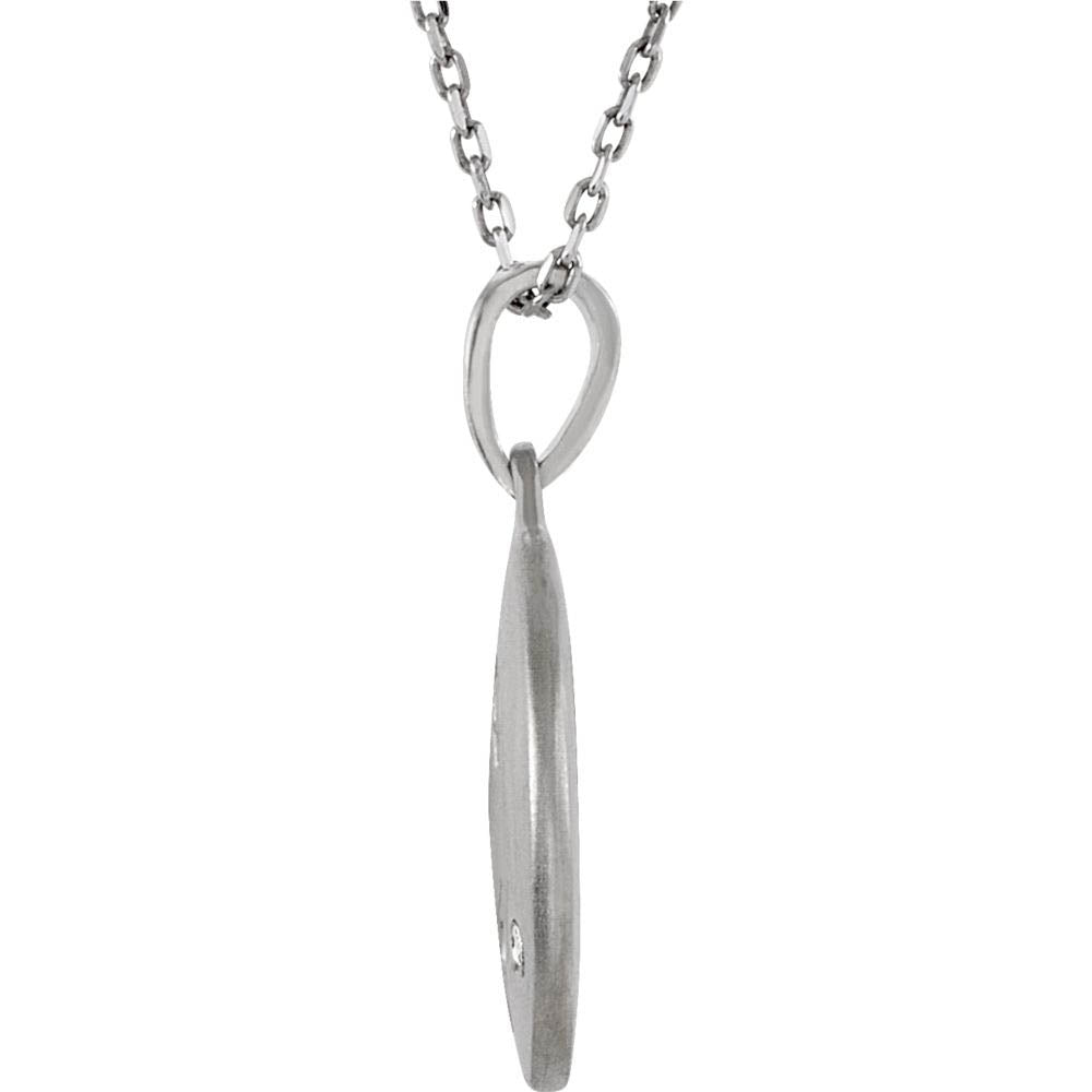 Alternate view of the The Emma Sterling Silver Diamond Block Initial C Disc Necklace, 18 In. by The Black Bow Jewelry Co.