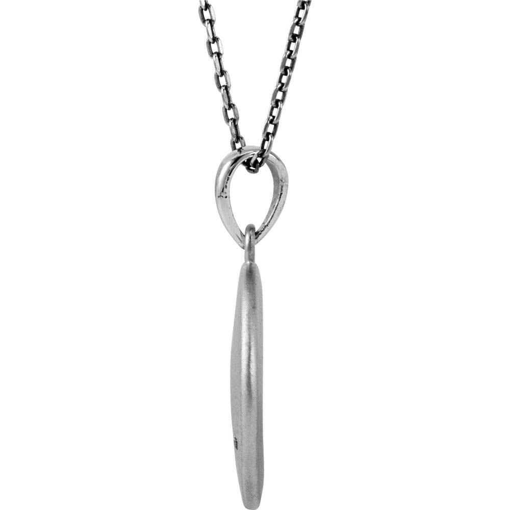 Alternate view of the The Emma Sterling Silver Diamond Block Initial S Disc Necklace, 18 In. by The Black Bow Jewelry Co.