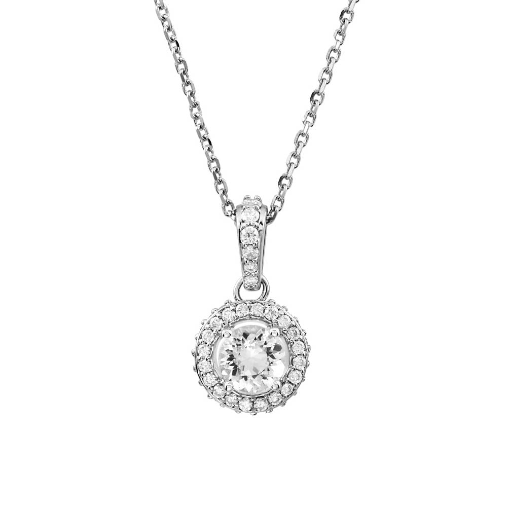 5/8 Cttw Diamond Entourage Necklace in 14k White Gold, 18 Inch, Item N10446 by The Black Bow Jewelry Co.