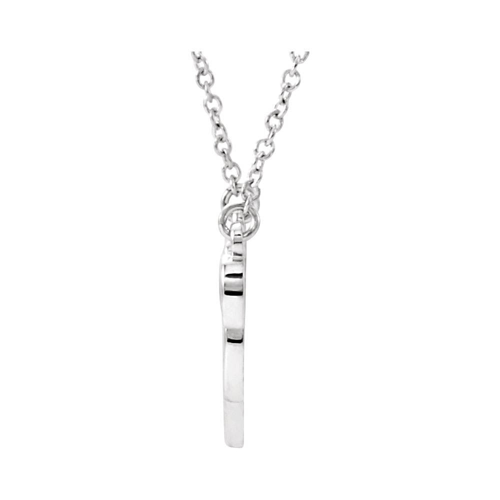 Alternate view of the Graduated Heart Necklace in 14k White Gold, 17.25 Inch by The Black Bow Jewelry Co.