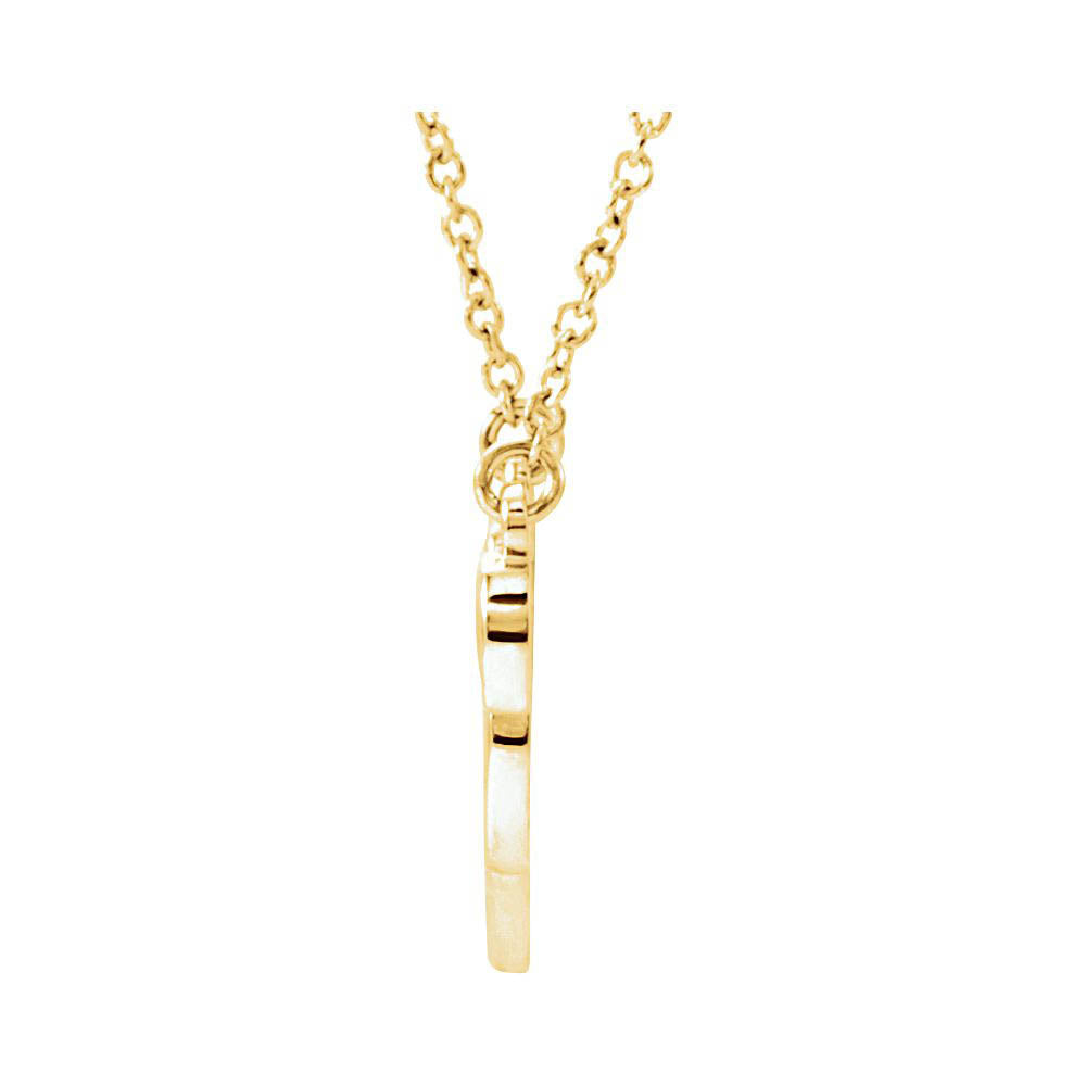 Alternate view of the Graduated Heart Necklace in 14k Yellow Gold, 17.25 Inch by The Black Bow Jewelry Co.