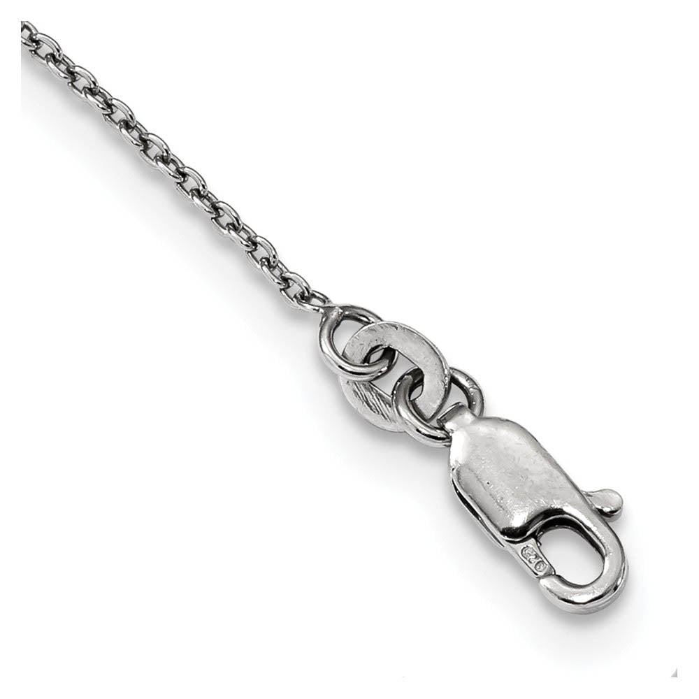 Alternate view of the 1/5 Cttw Black & White Diamond Penguin Necklace in Sterling Silver by The Black Bow Jewelry Co.