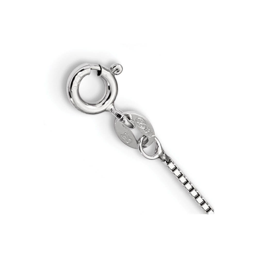 Alternate view of the Black & White Diamond Infinity Cross Necklace in Sterling Silver by The Black Bow Jewelry Co.