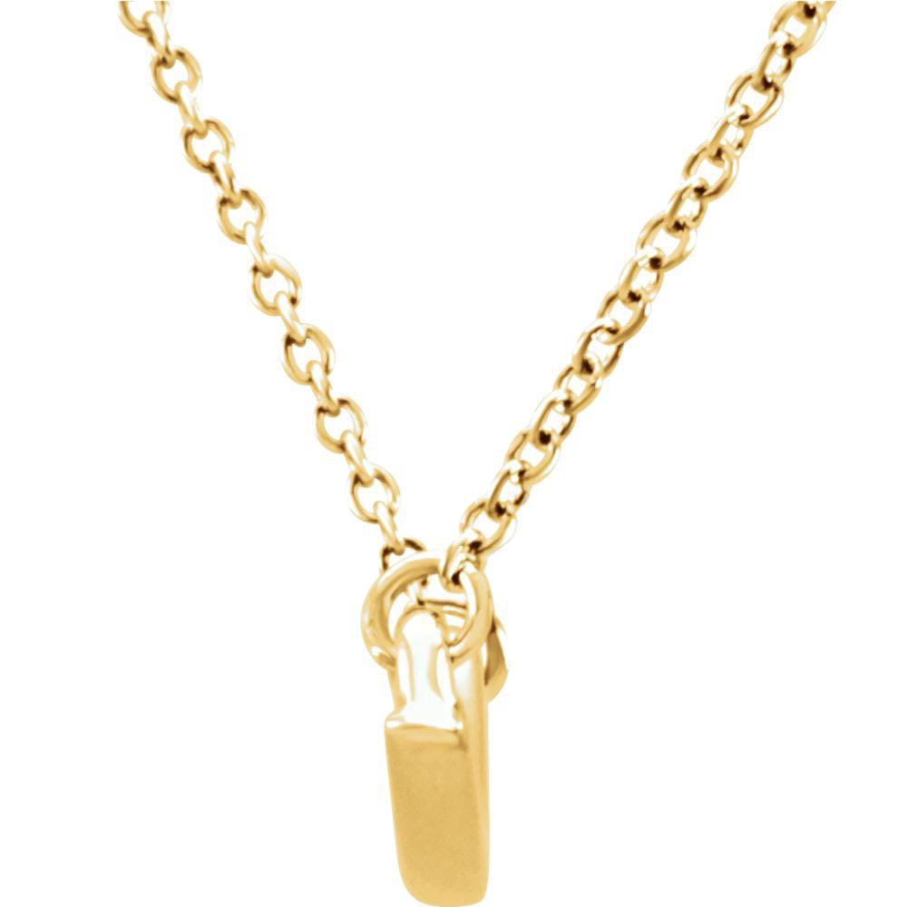 Alternate view of the Freeform Bar Necklace in 14k Yellow Gold, 17.5 Inch by The Black Bow Jewelry Co.