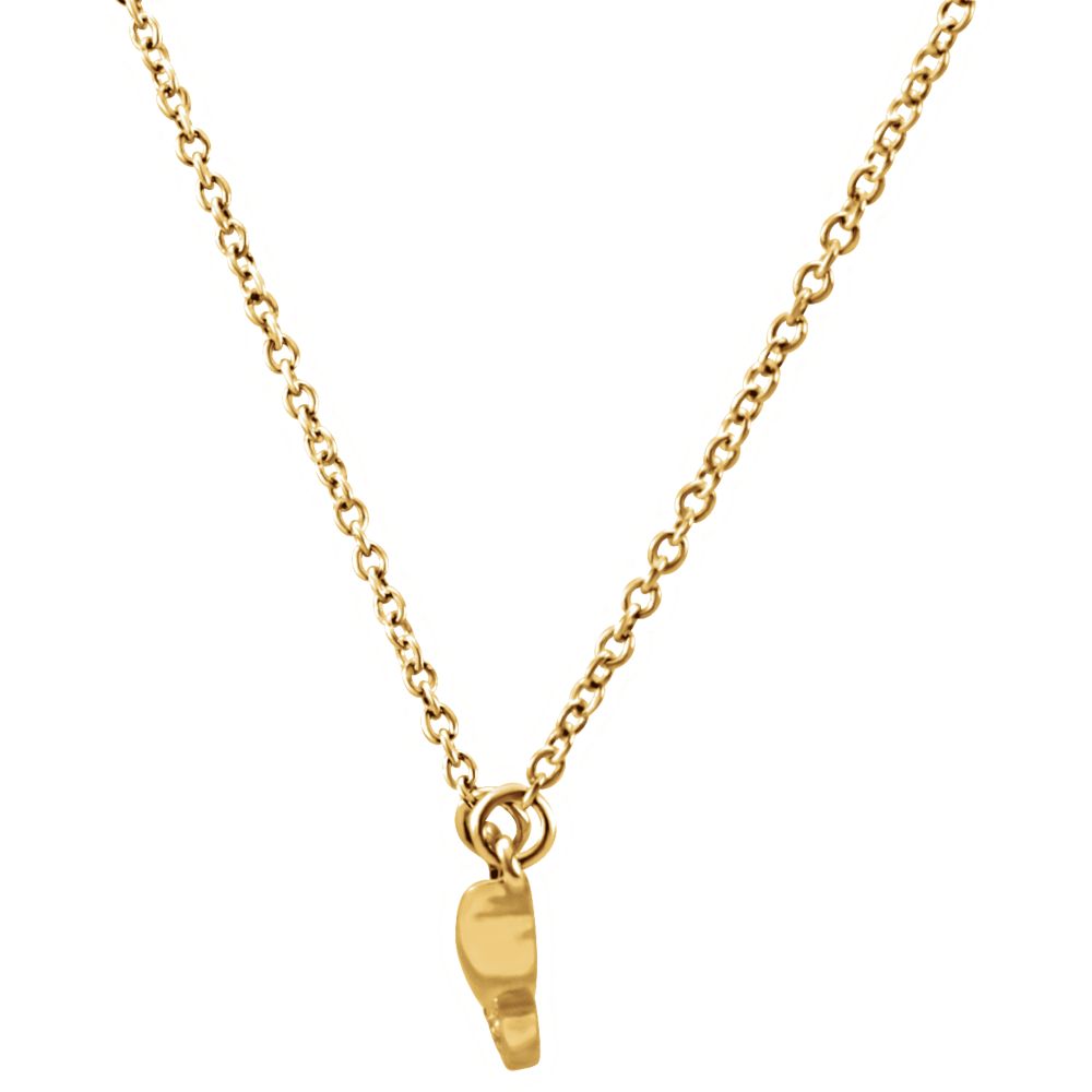 Alternate view of the .08 Ctw Diamond Freeform Bar Necklace in 14k Yellow Gold, 17.5 Inch by The Black Bow Jewelry Co.