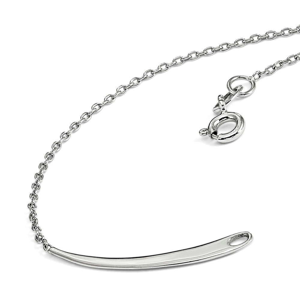 Sterling Silver Stackable Expressions Cable Pendant Chain Necklace, Item N11089-C by The Black Bow Jewelry Co.