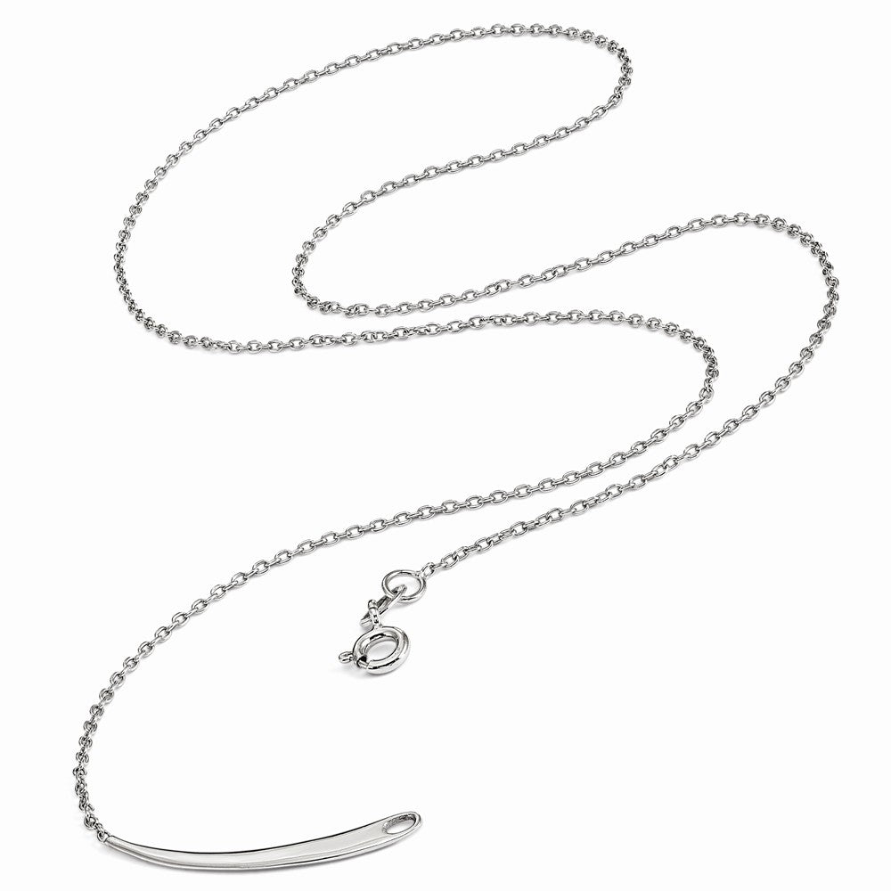 Alternate view of the Sterling Silver Stackable Expressions Cable Pendant Chain Necklace by The Black Bow Jewelry Co.