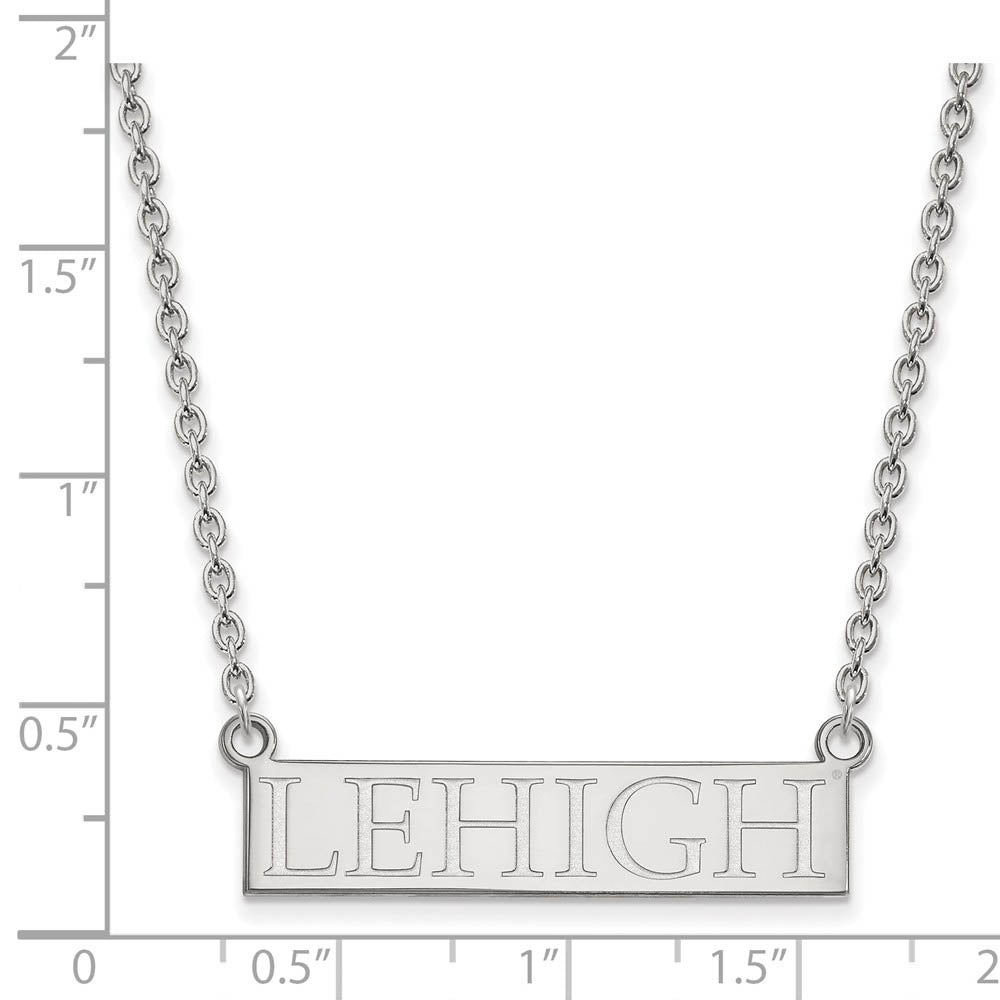 Alternate view of the 10k White Gold Lehigh U Large Pendant Necklace by The Black Bow Jewelry Co.