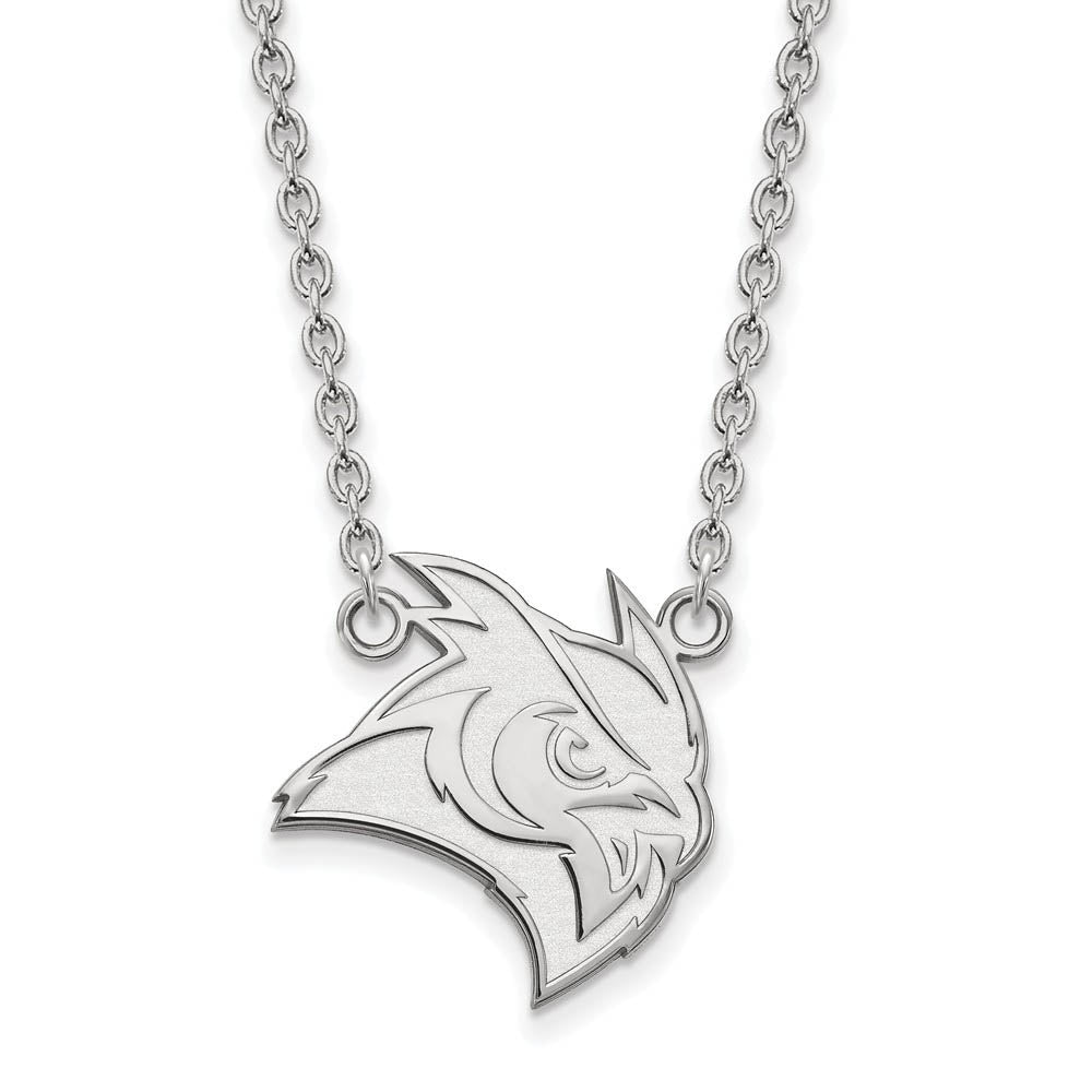 10k White Gold Rice U Large Pendant Necklace, Item N11732 by The Black Bow Jewelry Co.