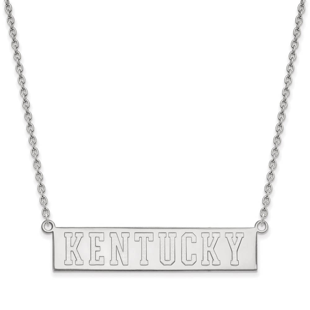 10k White Gold U of Kentucky Large Pendant Necklace, Item N11814 by The Black Bow Jewelry Co.