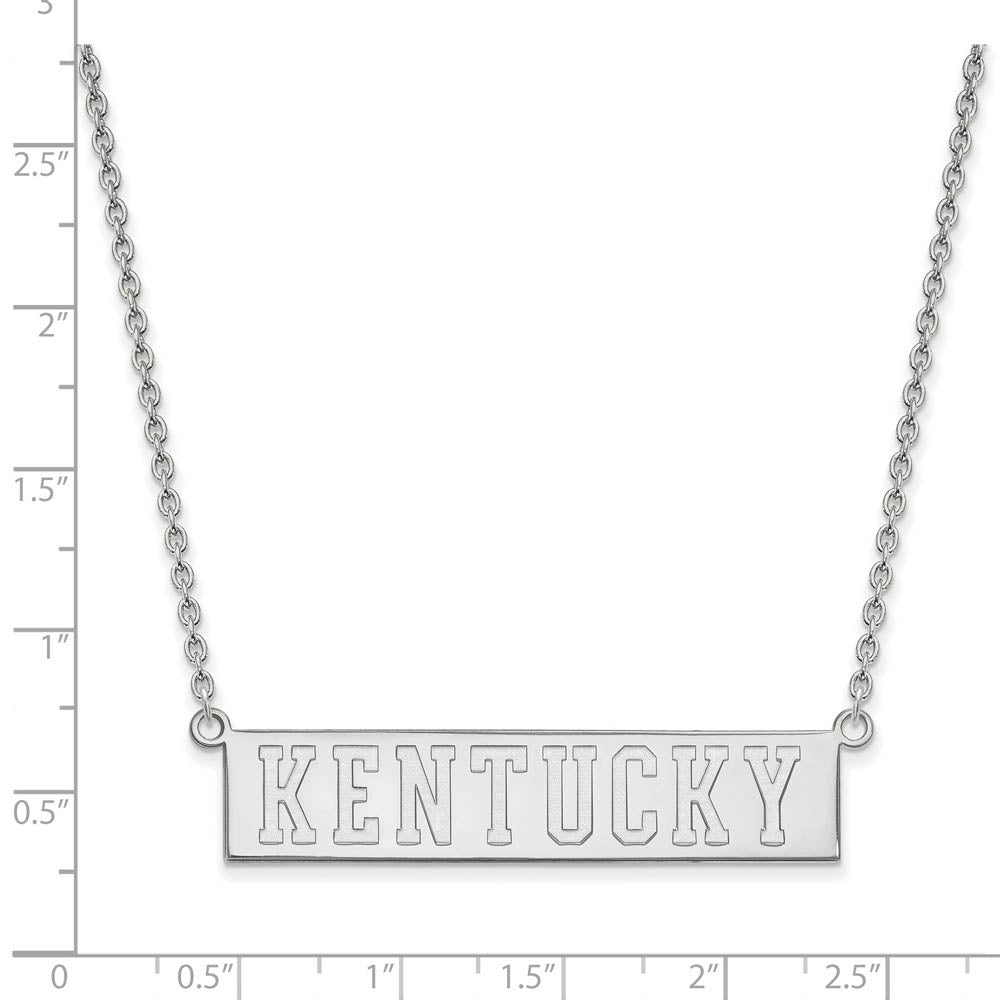 Alternate view of the 10k White Gold U of Kentucky Large Pendant Necklace by The Black Bow Jewelry Co.