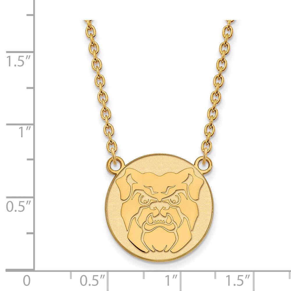 Alternate view of the 10k Yellow Gold Butler U Large Bulldog Pendant Necklace by The Black Bow Jewelry Co.