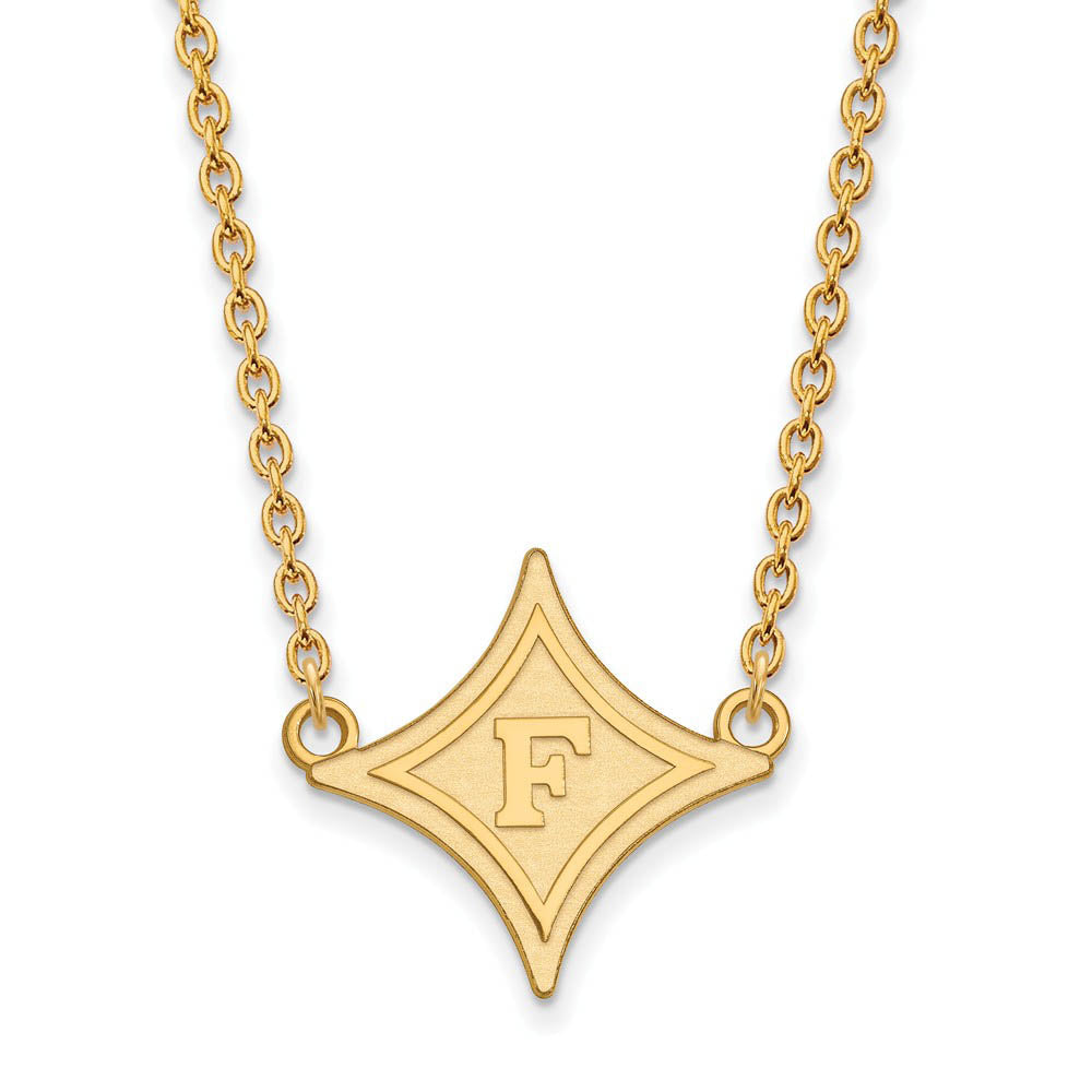 10k Yellow Gold Furman U Large Pendant Necklace, Item N11868 by The Black Bow Jewelry Co.