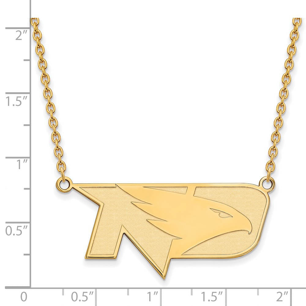 Alternate view of the 10k Yellow Gold North Dakota Large Pendant Necklace by The Black Bow Jewelry Co.