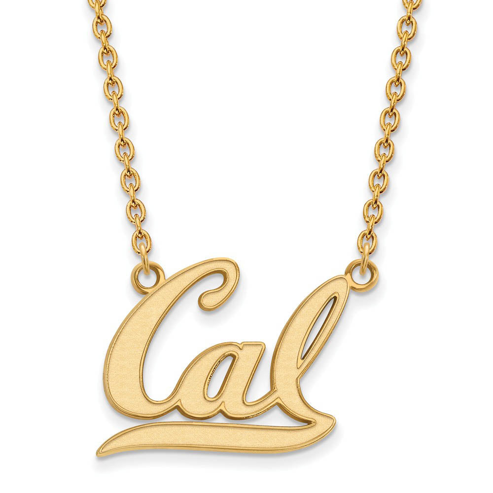 10k Yellow Gold California Berkeley Large 'Cal' Pendant Necklace, Item N11906 by The Black Bow Jewelry Co.
