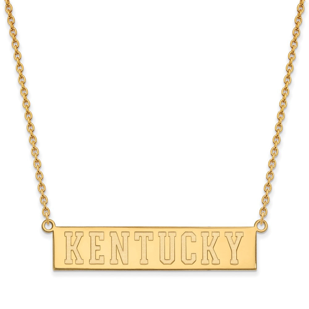 10k Yellow Gold U of Kentucky Large Pendant Necklace, Item N12002 by The Black Bow Jewelry Co.