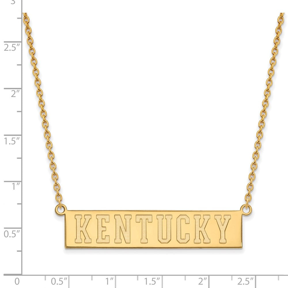 Alternate view of the 10k Yellow Gold U of Kentucky Large Pendant Necklace by The Black Bow Jewelry Co.