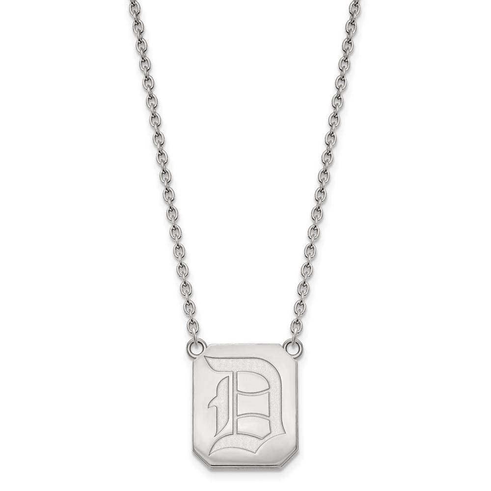 Alternate view of the 14k White Gold Duquesne U Large Pendant Necklace by The Black Bow Jewelry Co.