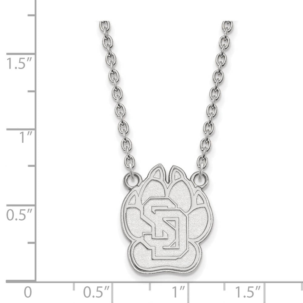 Alternate view of the 14k White Gold South Dakota Large Paw Pendant Necklace by The Black Bow Jewelry Co.