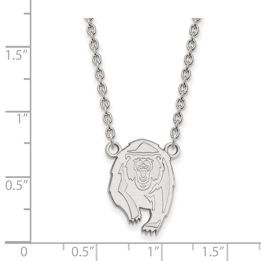 Alternate view of the 14k White Gold California Berkeley Large Pendant Necklace by The Black Bow Jewelry Co.