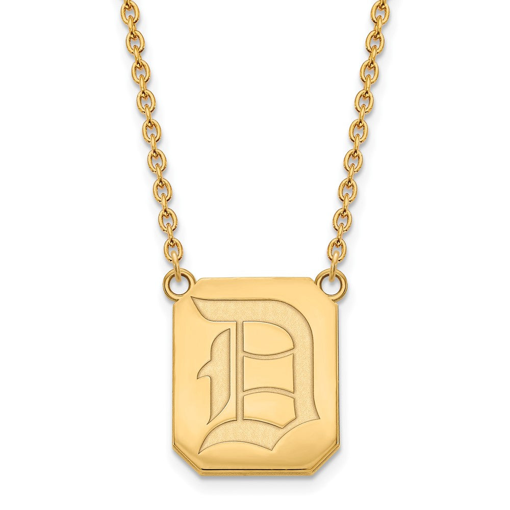 14k Yellow Gold Duquesne U Large Pendant Necklace, Item N12201 by The Black Bow Jewelry Co.