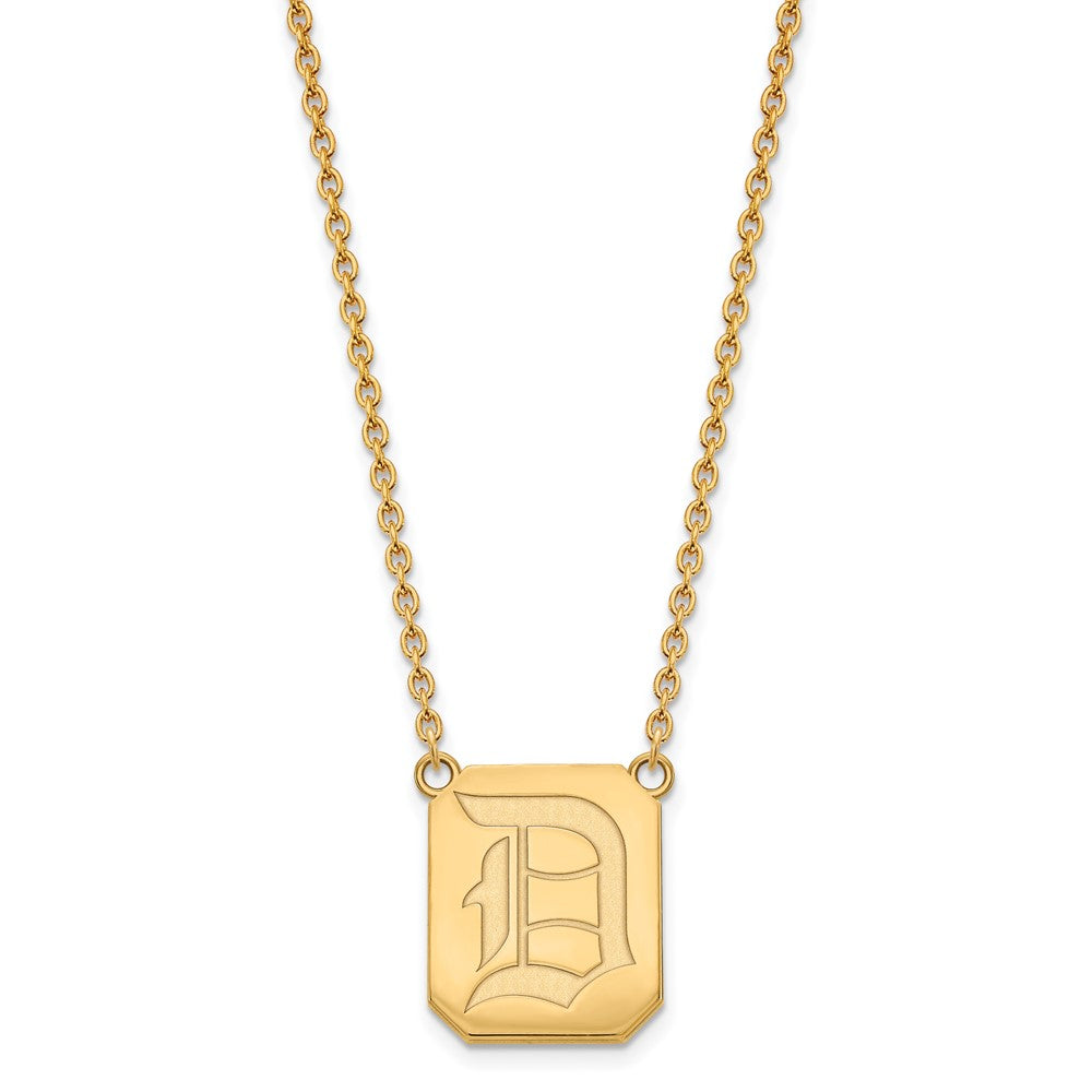 Alternate view of the 14k Yellow Gold Duquesne U Large Pendant Necklace by The Black Bow Jewelry Co.