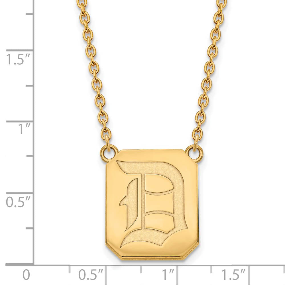 Alternate view of the 14k Yellow Gold Duquesne U Large Pendant Necklace by The Black Bow Jewelry Co.
