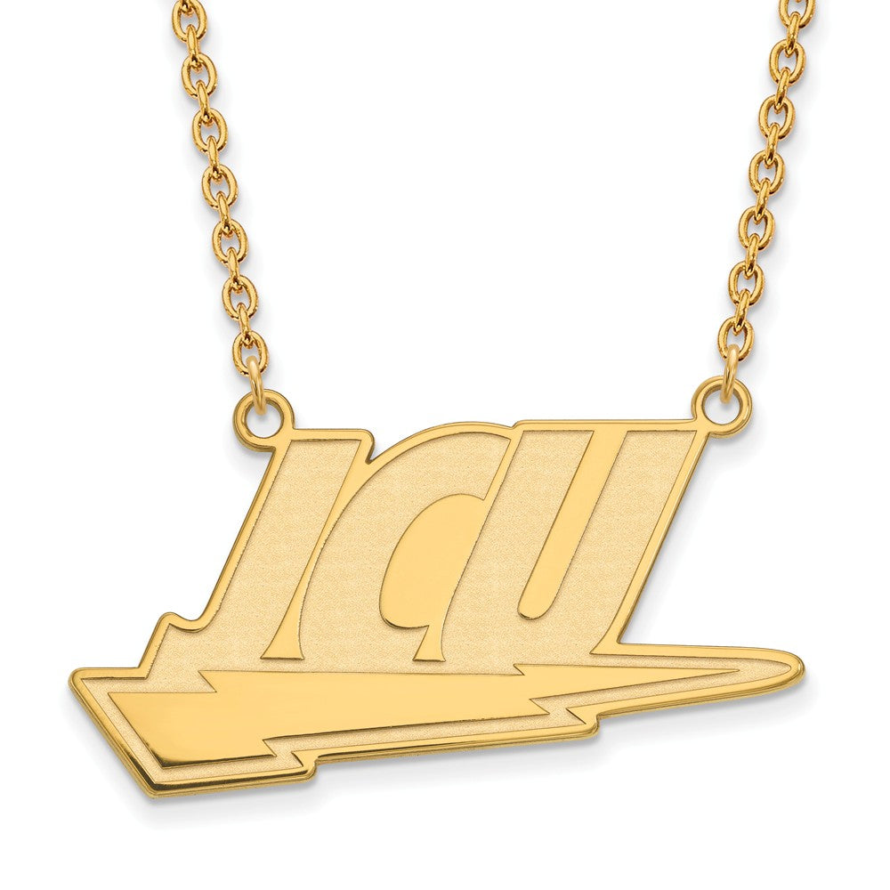 14k Yellow Gold John Carroll U Large Pendant Necklace, Item N12203 by The Black Bow Jewelry Co.