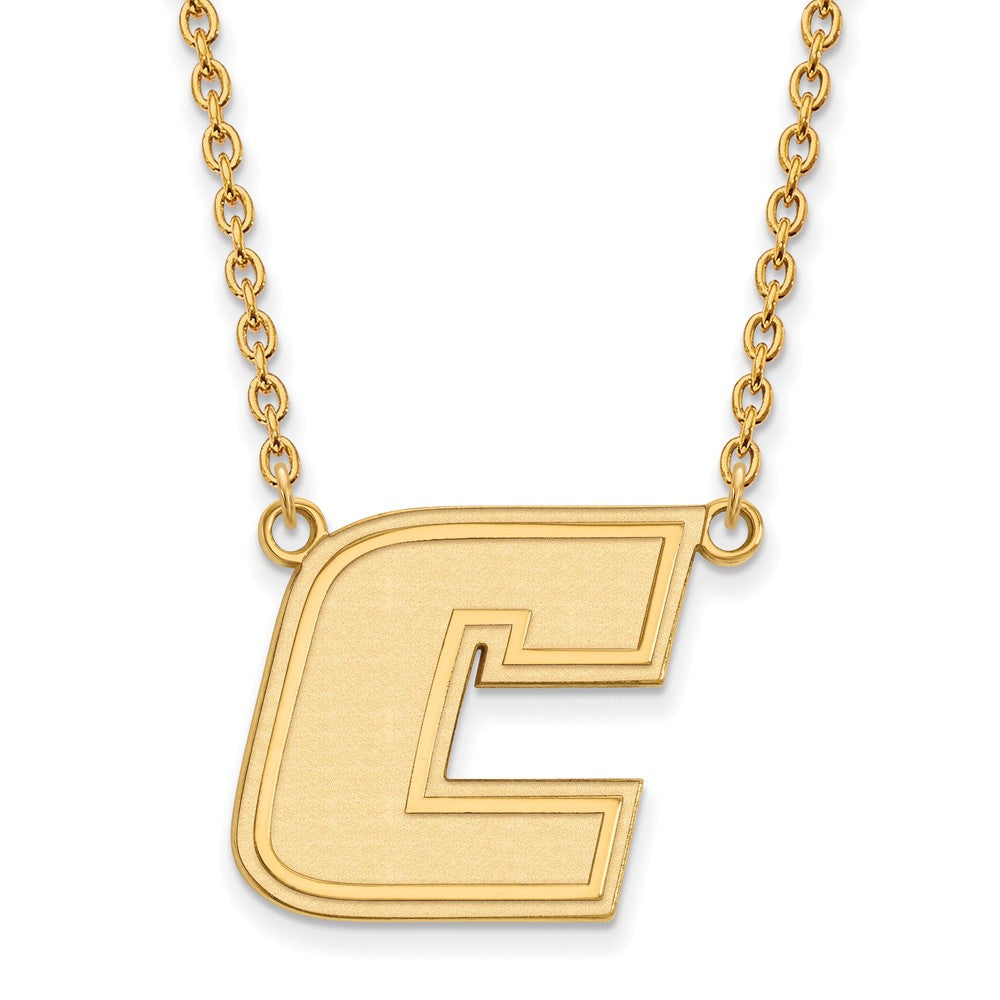 14k Yellow Gold U of Tennessee at Chattanooga LG Initial C Necklace, Item N12226 by The Black Bow Jewelry Co.
