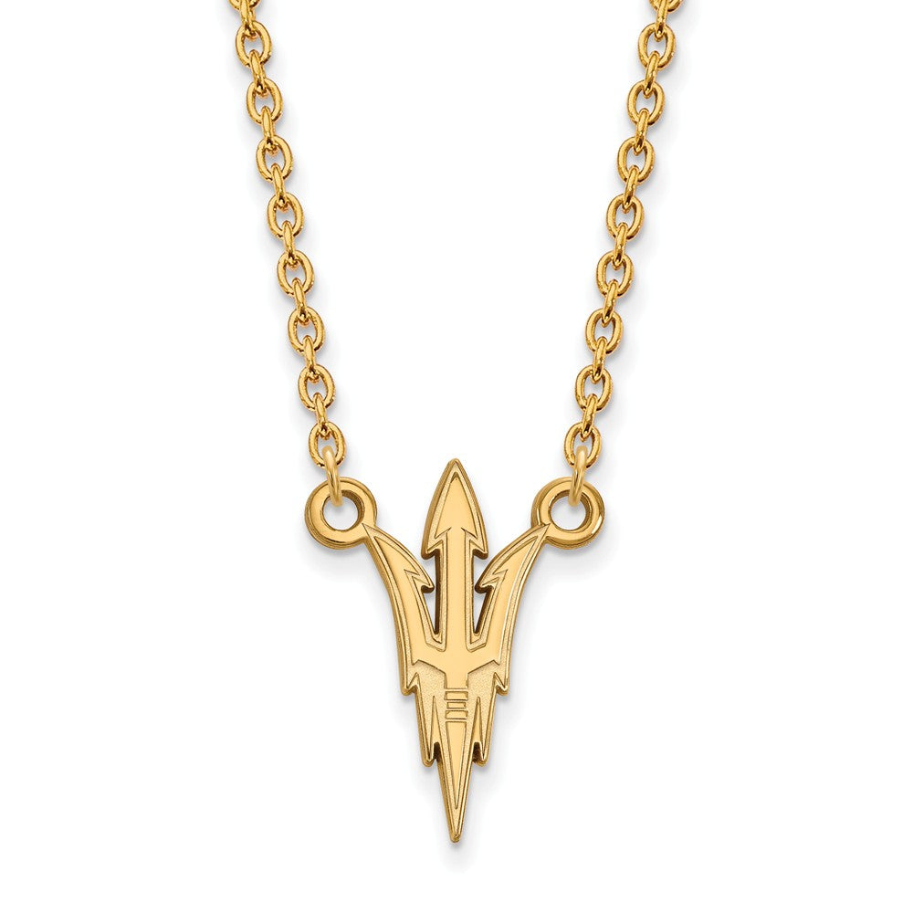 14k Yellow Gold Arizona State Large Pendant Necklace, Item N12266 by The Black Bow Jewelry Co.