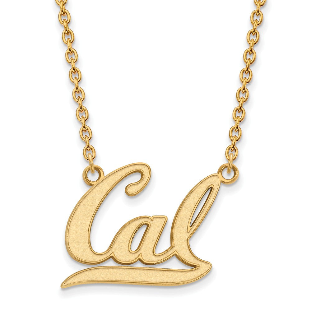 14k Yellow Gold California Berkeley Large 'Cal' Pendant Necklace, Item N12282 by The Black Bow Jewelry Co.