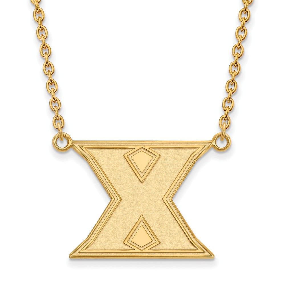 14k Gold Plated Silver Xavier U Large Initial X Pendant Necklace, Item N12402 by The Black Bow Jewelry Co.