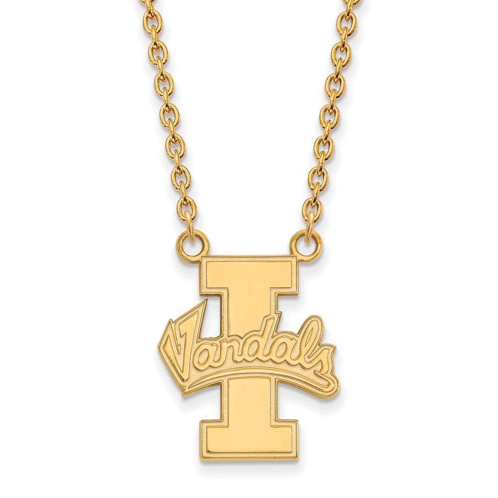 14k Gold Plated Silver U of Idaho Large Pendant Necklace, Item N12418 by The Black Bow Jewelry Co.