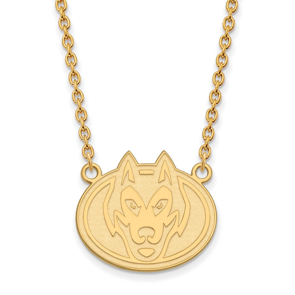 14k Gold Plated Silver St. Cloud State Large Pendant Necklace, Item N12432 by The Black Bow Jewelry Co.