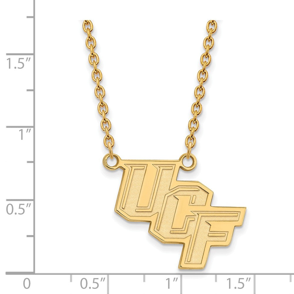Alternate view of the 14k Gold Plated Silver Central Florida Lg Pendant Necklace by The Black Bow Jewelry Co.
