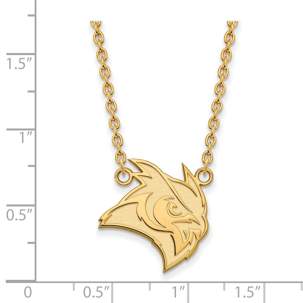 Alternate view of the 14k Gold Plated Silver Rice U Large Pendant Necklace by The Black Bow Jewelry Co.