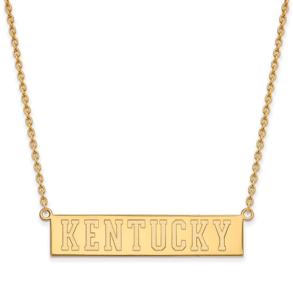 14k Gold Plated Silver U of Kentucky Large Pendant Necklace, Item N12632 by The Black Bow Jewelry Co.
