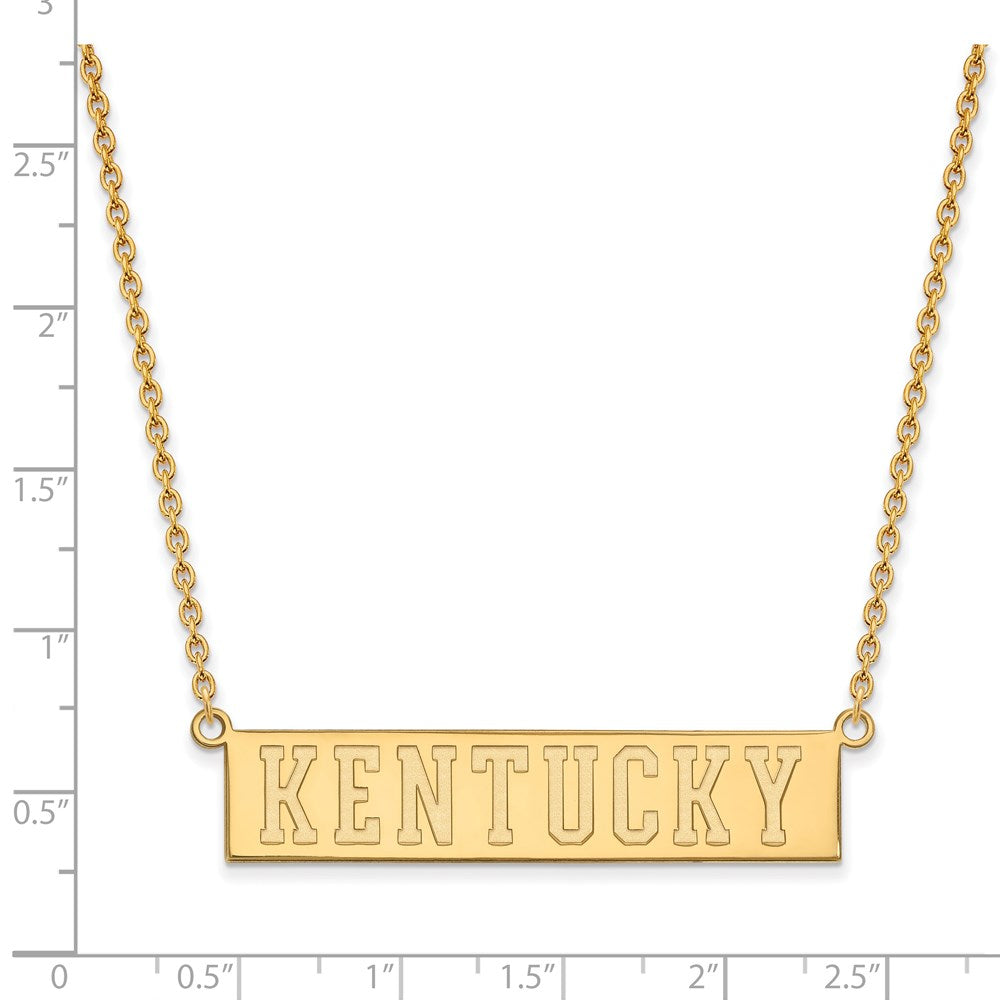 Alternate view of the 14k Gold Plated Silver U of Kentucky Large Pendant Necklace by The Black Bow Jewelry Co.