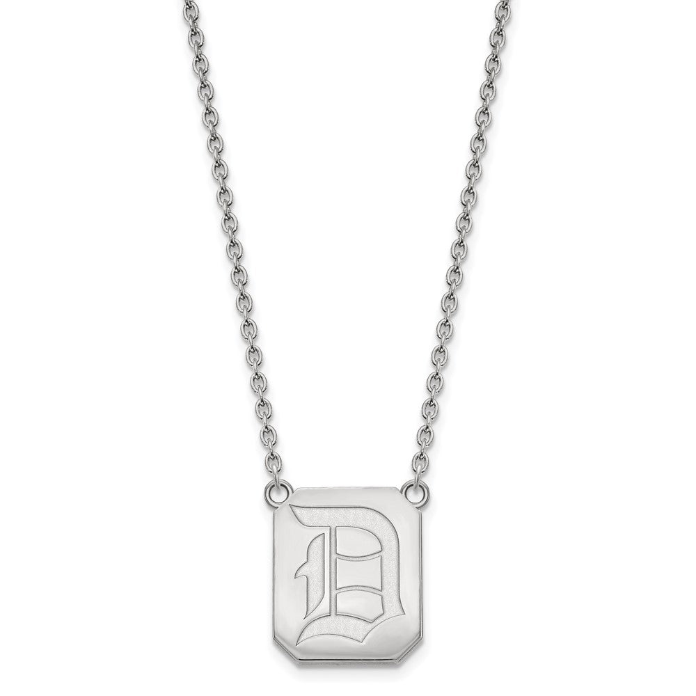 Alternate view of the Sterling Silver Duquesne U Large &#39;D&#39; Pendant Necklace by The Black Bow Jewelry Co.